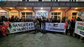 SAPANCA'DAN DÜNYAYA SESLENDİLER; FİLİSTİN YALNIZ DEĞİLDİR