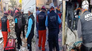 ARTE EKİBİ GEBZE'DEKİ ÇÖKEN BİNADA GÖREV BAŞINDAYDI ARTE EKİBİ GEBZE'DEKİ ÇÖKEN BİNADA GÖREV BAŞINDAYDI